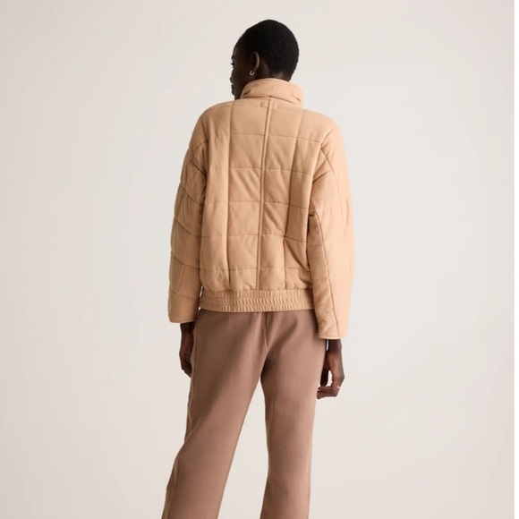 NWT Quince Organic Cotton Quilted Knit Jacket Tan Size XS - Picture 10 of 10